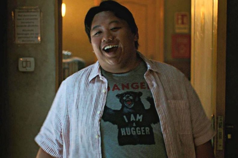 Jacob Batalon smiling as Ned Leeds