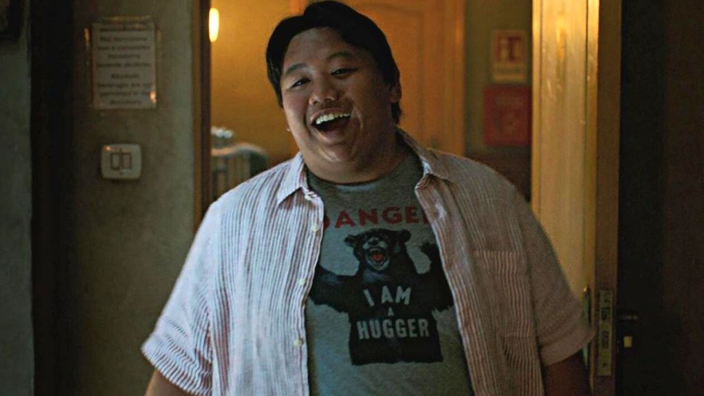 Jacob Batalon smiling as Ned Leeds