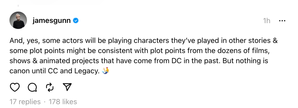 James Gunn DCU canon DC actors