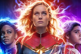 Carol Danvers, Monica Rambeau, and Kamala Khan on the IMAX poster for The Marvels