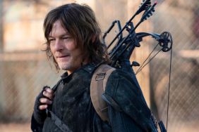 Daryl Dixon with a crossbow over his shoulder