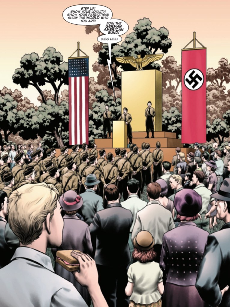 Young Steve Rogers at German American Bund Rally