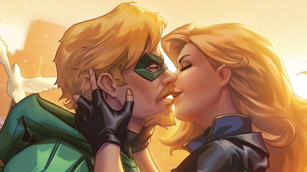 Black Canary Kisses Green Arrow by Ejikure