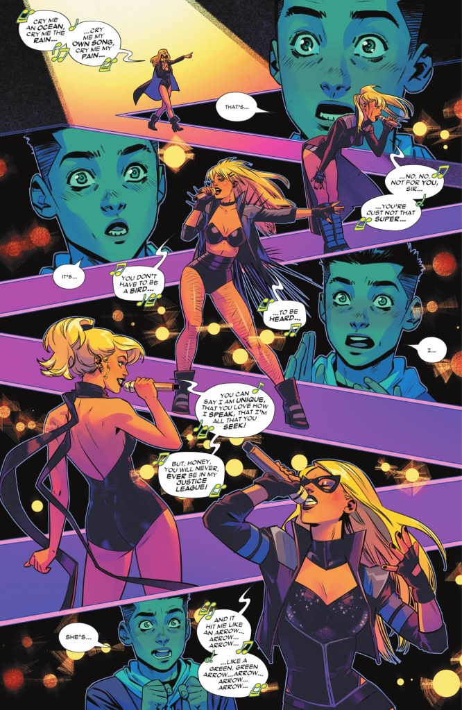 Black Canary sings in Wonder Woman 11