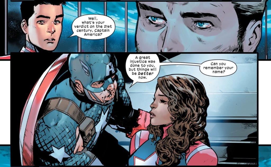 Steve Rogers and America Chavez in The Ultimates 2