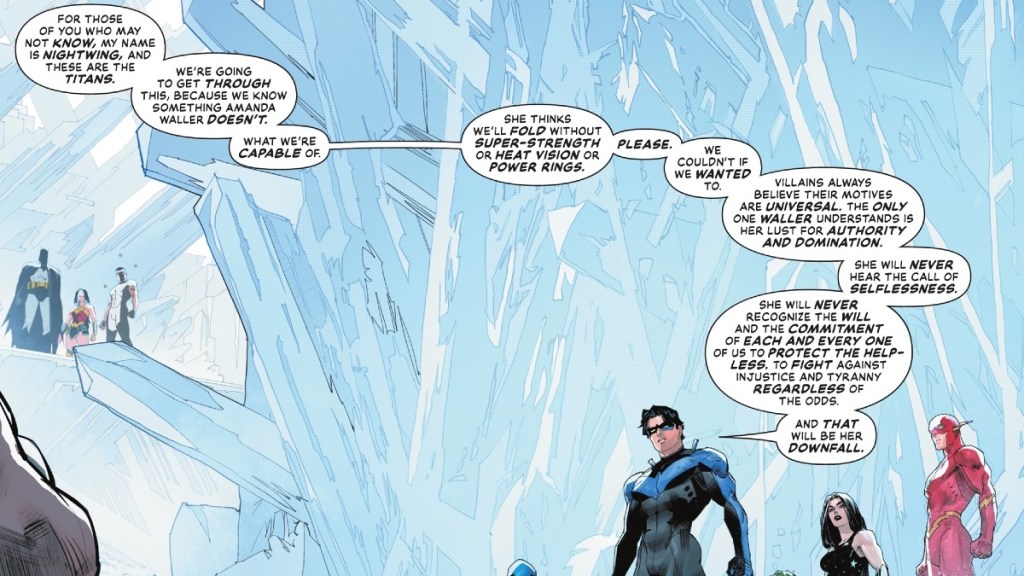 Nightwing rallies the heroes in Absolute Power 2