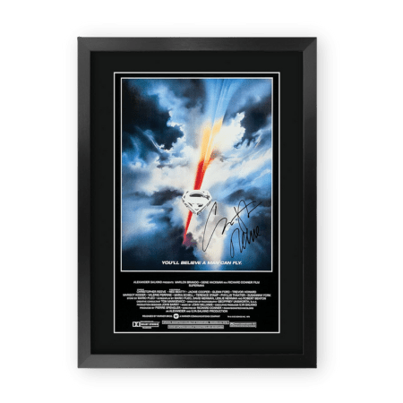 Christopher Reeve Signed Superman Movie Framed Poster