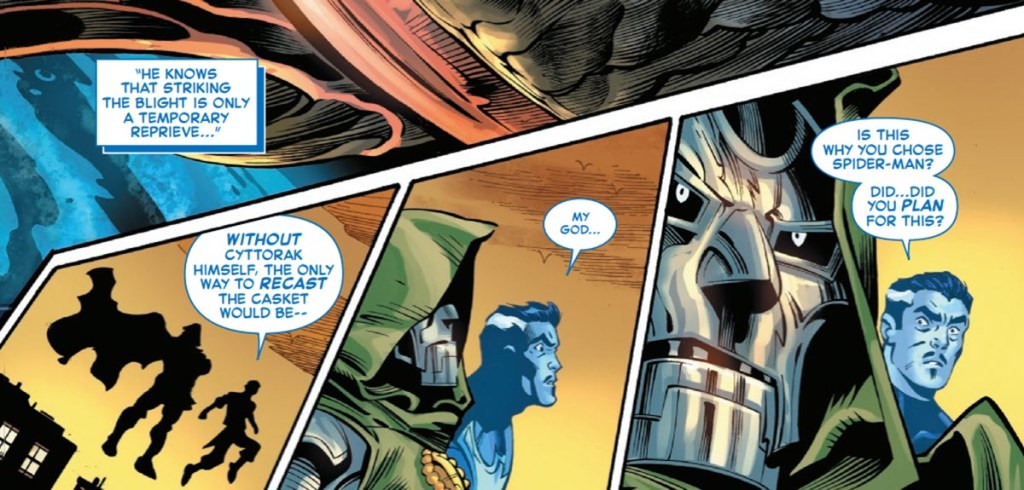 Doctor Strange and Doctor Doom in 8 Deaths of Spider-Man Finale