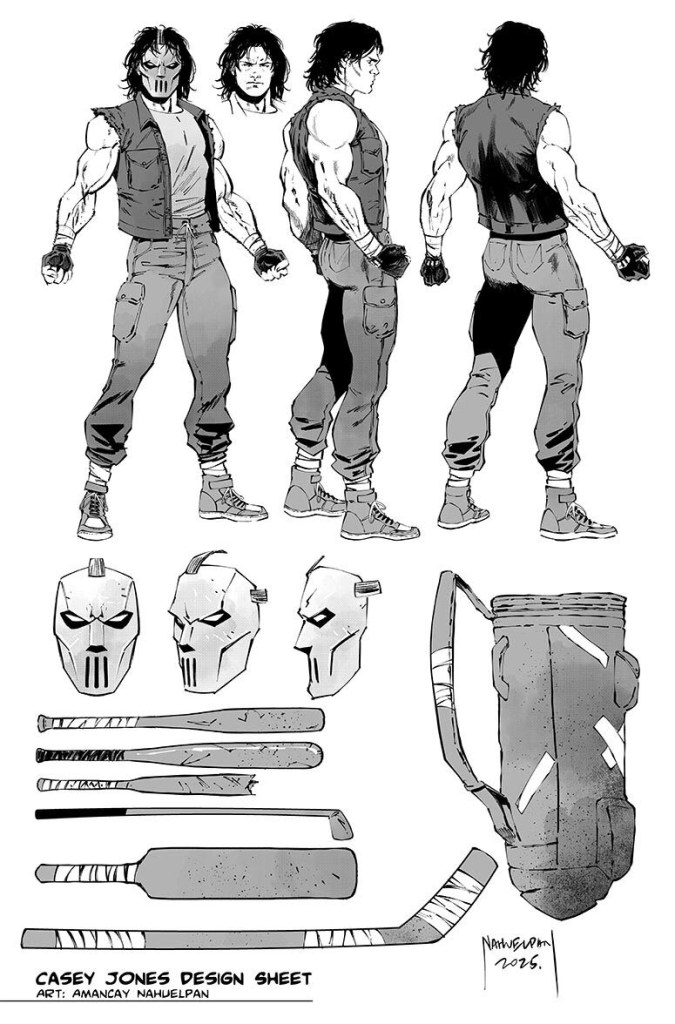 TMNT Casey Jones 1 design sheet by Amancay Nahuelpan