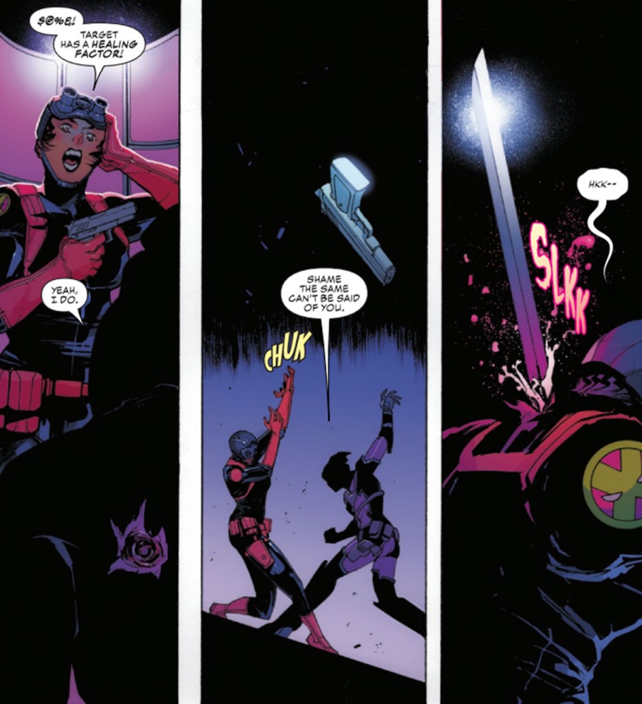X-31 fights Weapon X Agent in Gwenpool 1