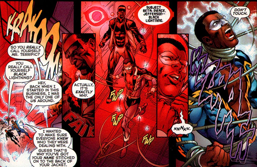 Black Lightning and Mr Terrific in Infinite Crisis