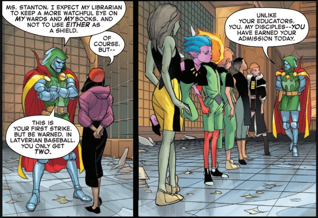 Doctor Doom dresses down teachers in Doom Academy 5