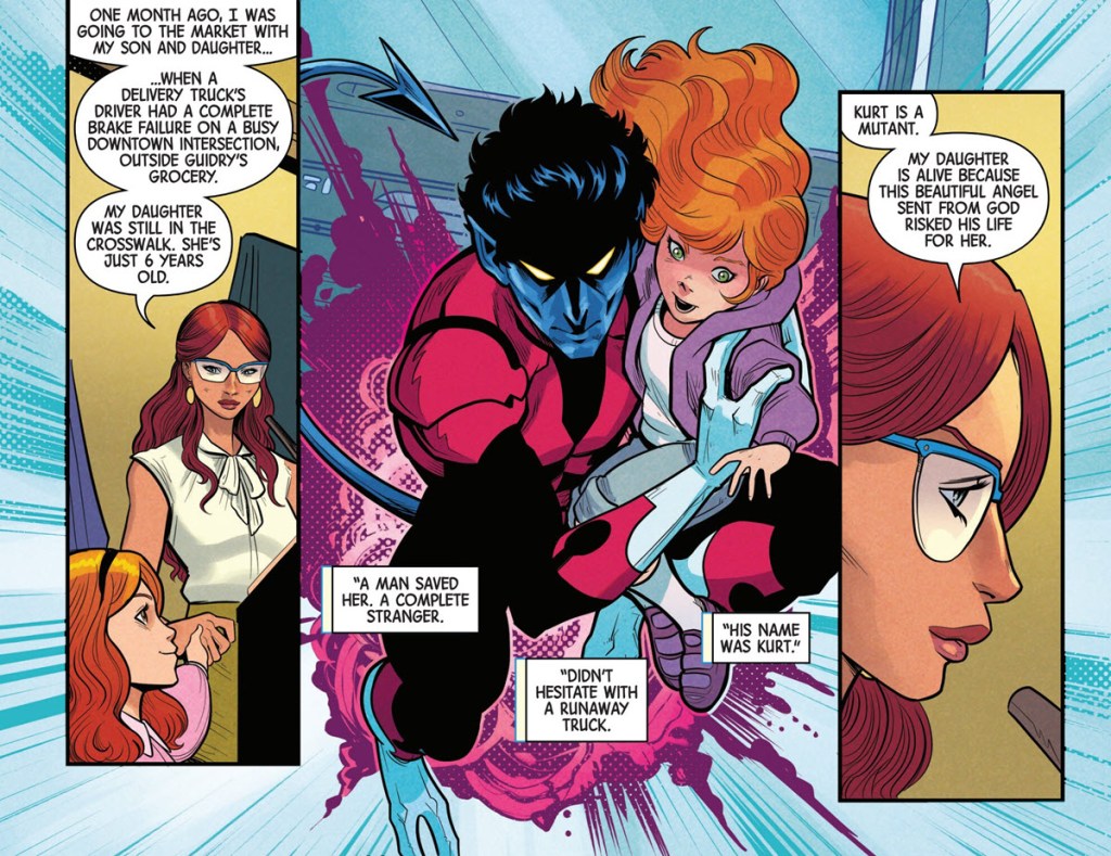Nightcrawler saves child in Uncanny X-Men