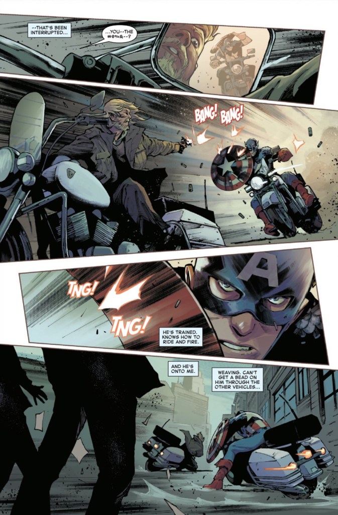 Steve Rogers chases terrorist in Captain America 1