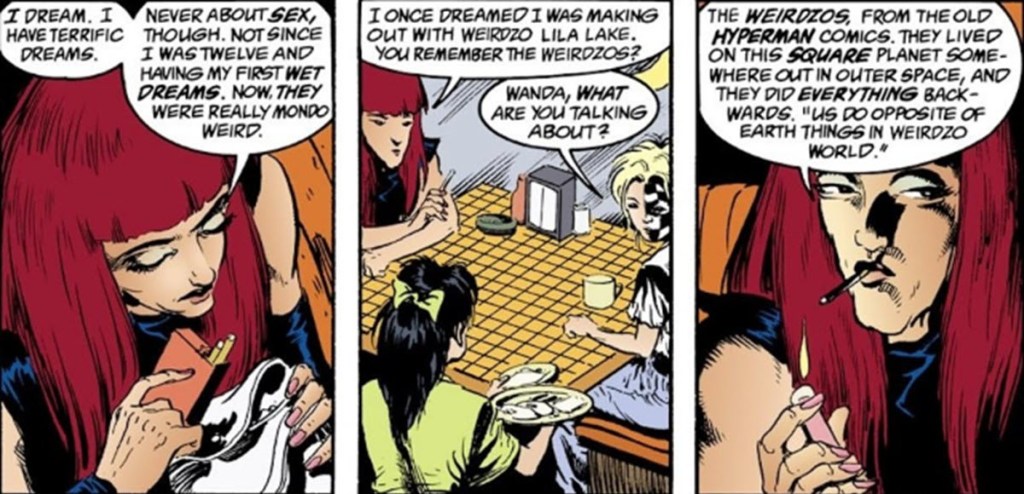 Barbie and Wanda talk comics and dreams in The Sandman A Game of You