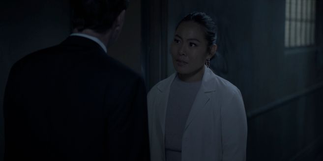 Dougray Scott as Commander Jacob Kane and Nicole Kang as Mary Hamilton