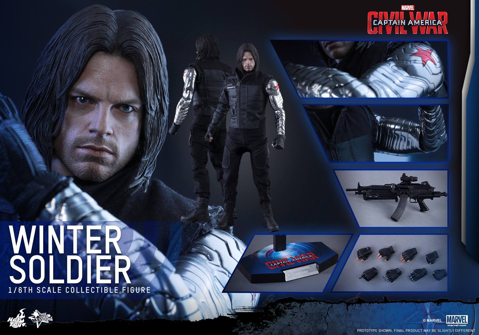 Captain America: Civil War Winter Soldier Hot Toys