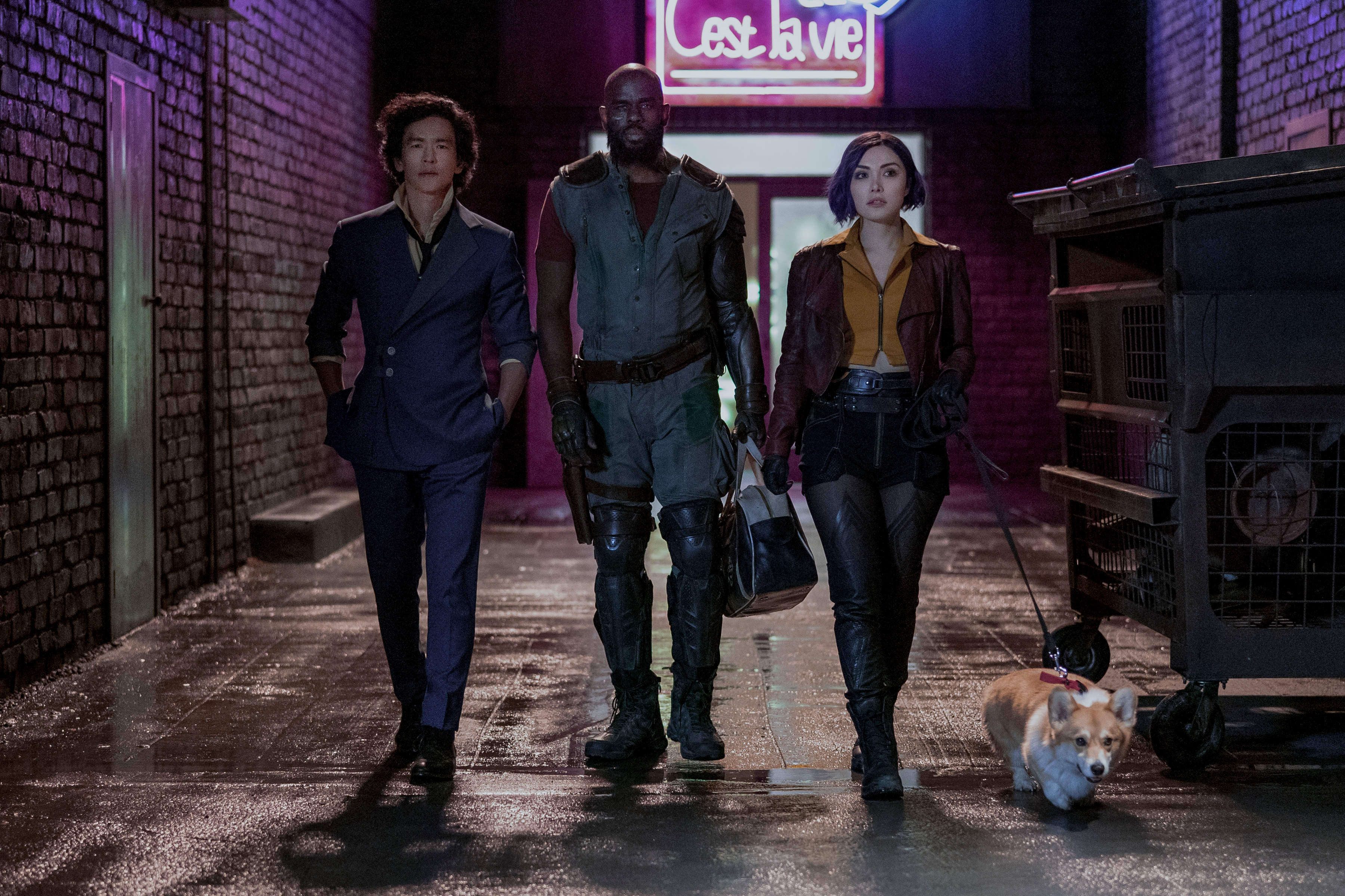 John Cho as Spike Spiegel, Mustafa Shakir as Jet Black and Daniella Pineda as Faye Valentine