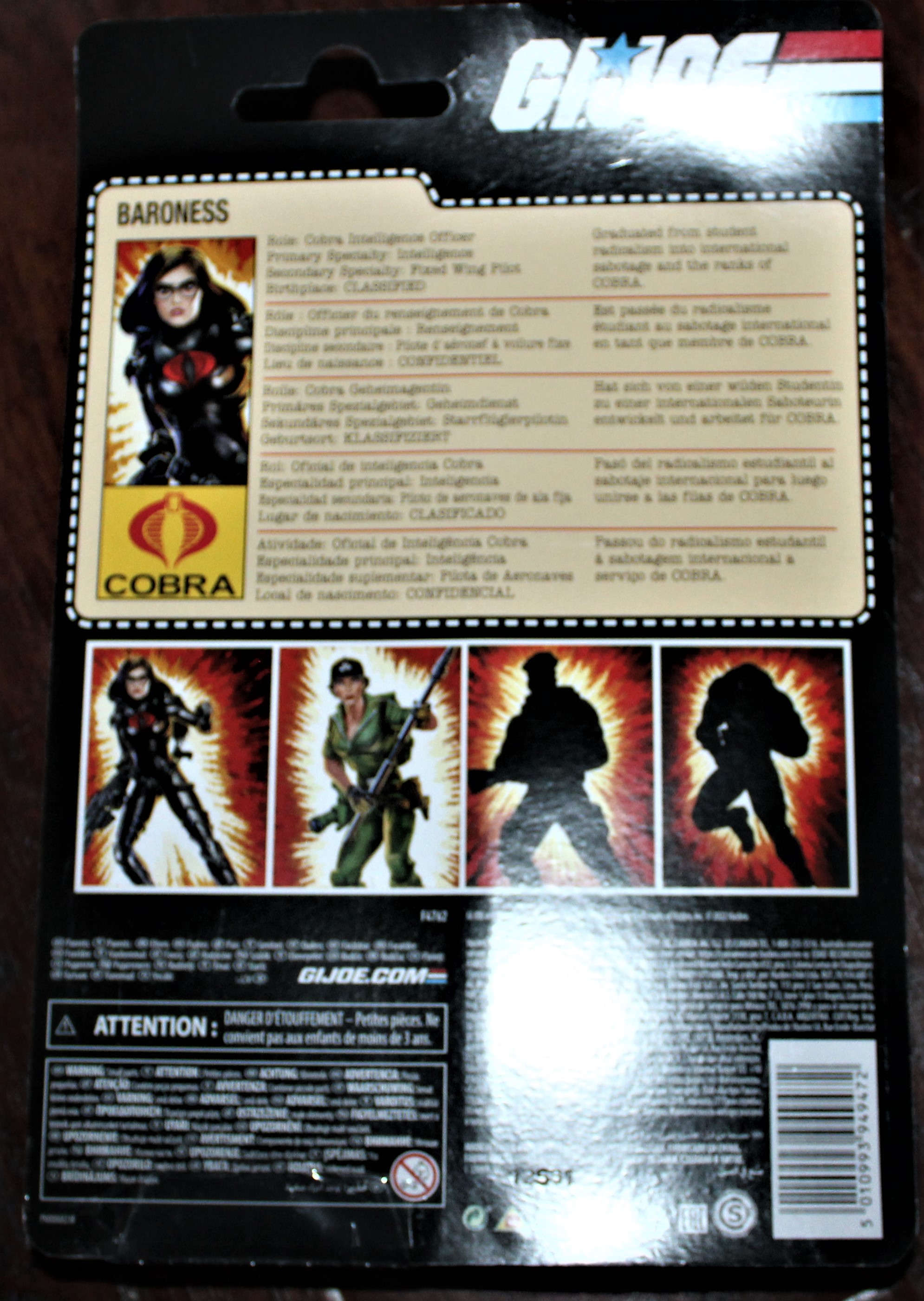 Baroness card rear