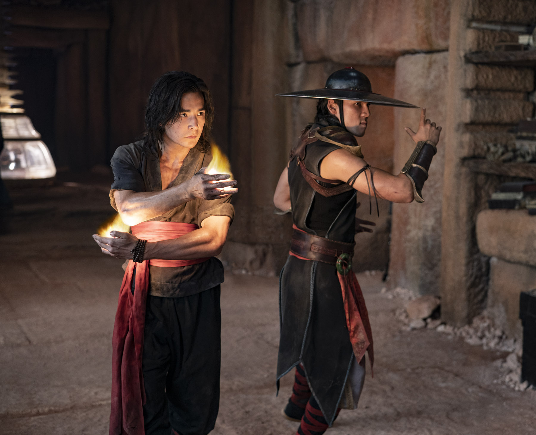 Ludi Lin as Liu Kang and Max Huang as Kung La