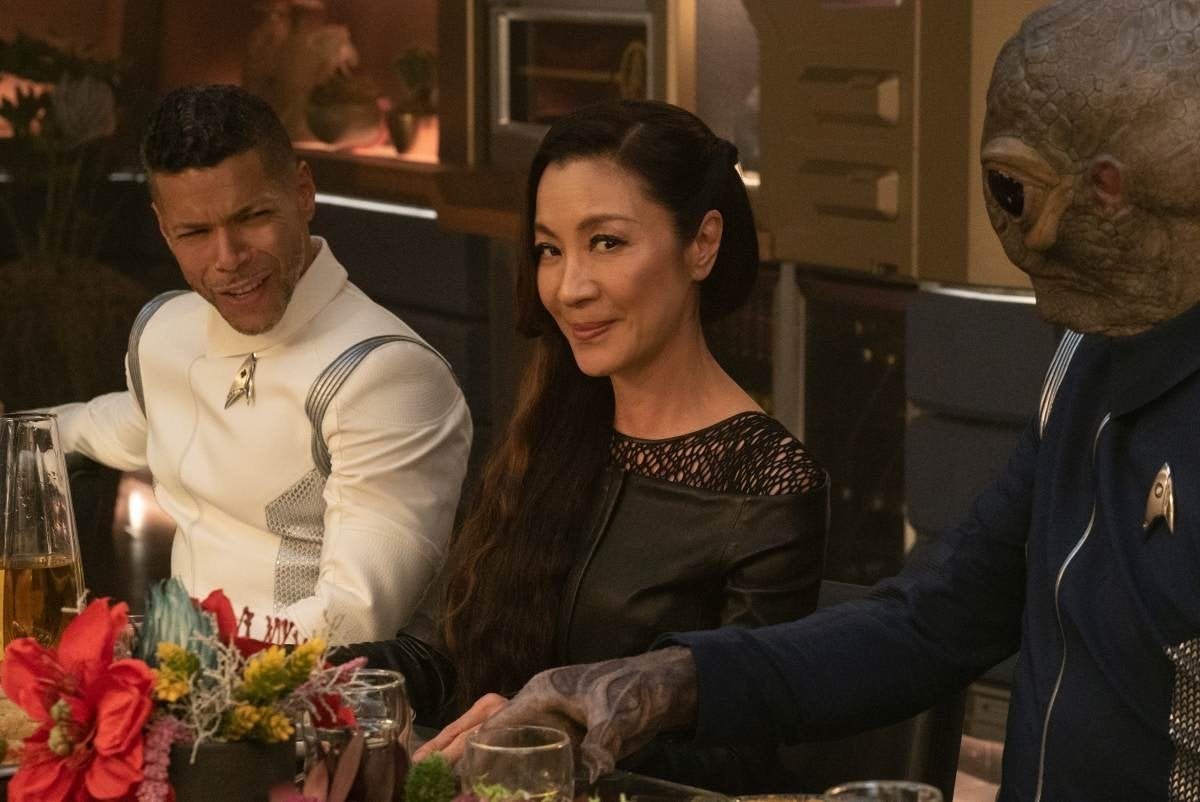 Wilson Cruz as Culber, Michelle Yeoh as Georgiou