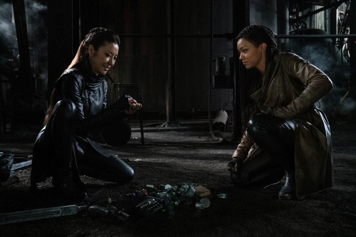 Michelle Yeoh as Georgiou and Sonequa Martin-Green as Burnham