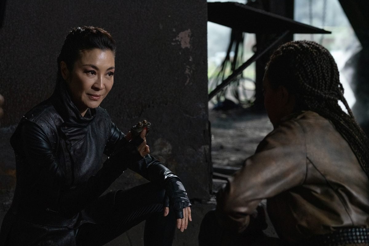 Michelle Yeoh as Georgiou and Sonequa Martin-Green as Burnham