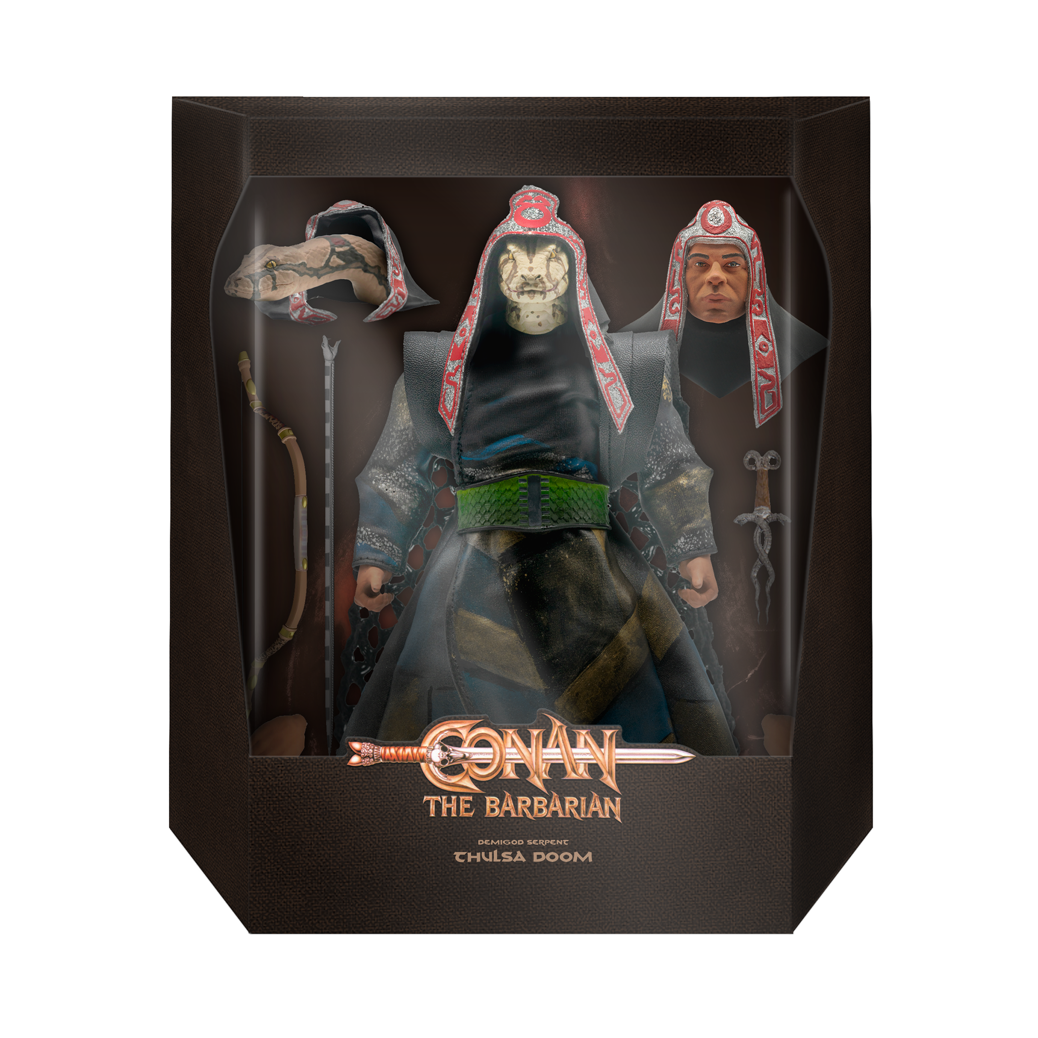 Thulsa Doom Demigod Serpent packaged