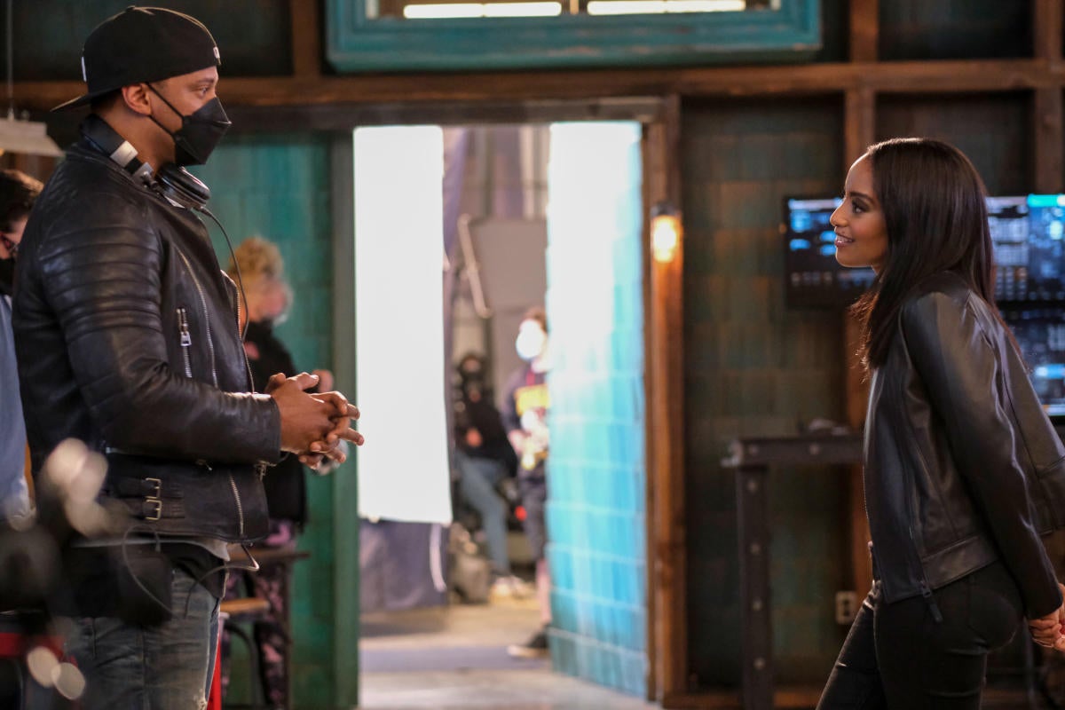 David Ramsey and Azie Tesfai BTS