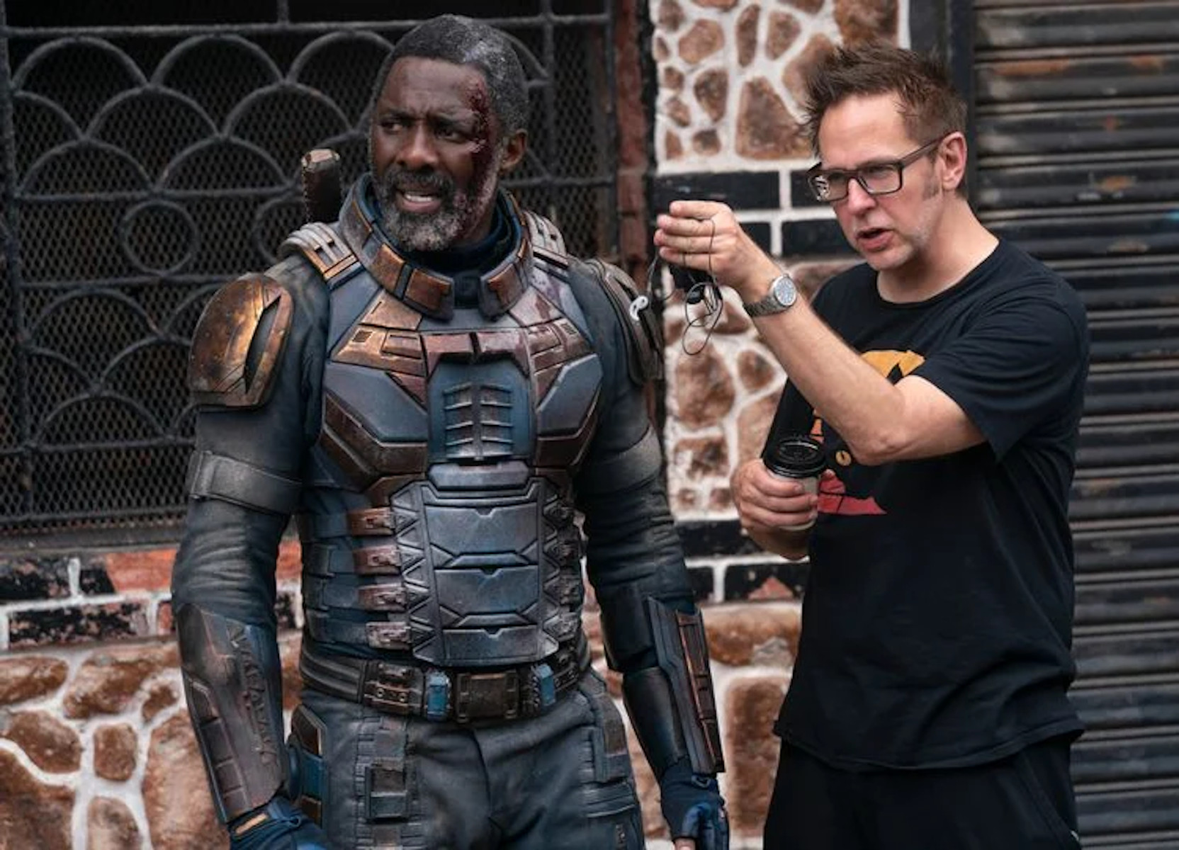 Idris Elba (Bloodsport) and James Gunn